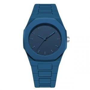 Creative Blue and White Sketching Fashion Brand Men’s Quartz Watch Casual Plastic Strap Waterproof Calendar Women’s Watch