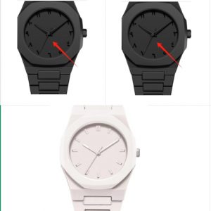 Creative Black and White Sketching Fashion Brand Men’s Quartz Watch Casual Plastic Strap Waterproof