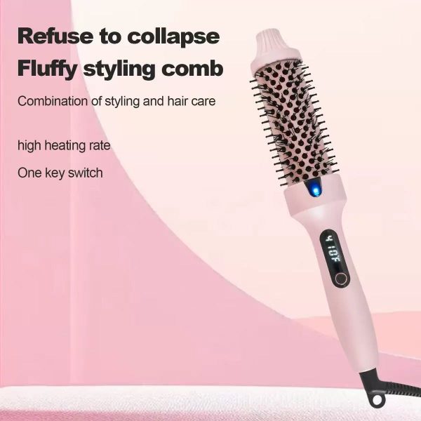 CkeyiN Hair Dryer Brush 2 In 1 Hot Air Spin Brush Curling Straightening Styling Auto-Rotating Ionic Round Blow Dryer Volumizer - Image 3