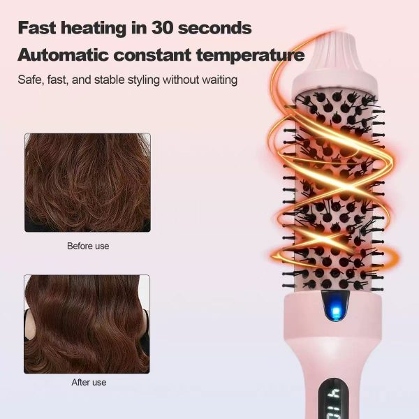 CkeyiN Hair Dryer Brush 2 In 1 Hot Air Spin Brush Curling Straightening Styling Auto-Rotating Ionic Round Blow Dryer Volumizer