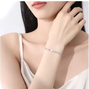 Hollow Heart Zircon Bracelets For Women Korean Sweet Sparkling Adjustable Chain Bracelet Fashion Jewelry ﻿