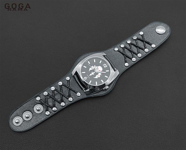 GOGARAMA Nightmare Before Christmas Numerals Button Leather Strap Skull Quartz Punk Wrist Watch for Men&Women Birthday Christmas Halloween Good Gifts - Image 7