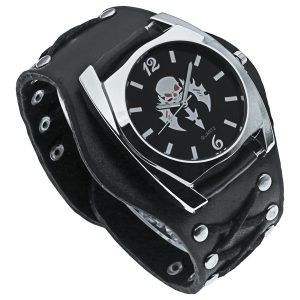 GOGARAMA Nightmare Before Christmas Numerals Button Leather Strap Skull Quartz Punk Wrist Watch for Men&Women Birthday Christmas Halloween Good Gifts