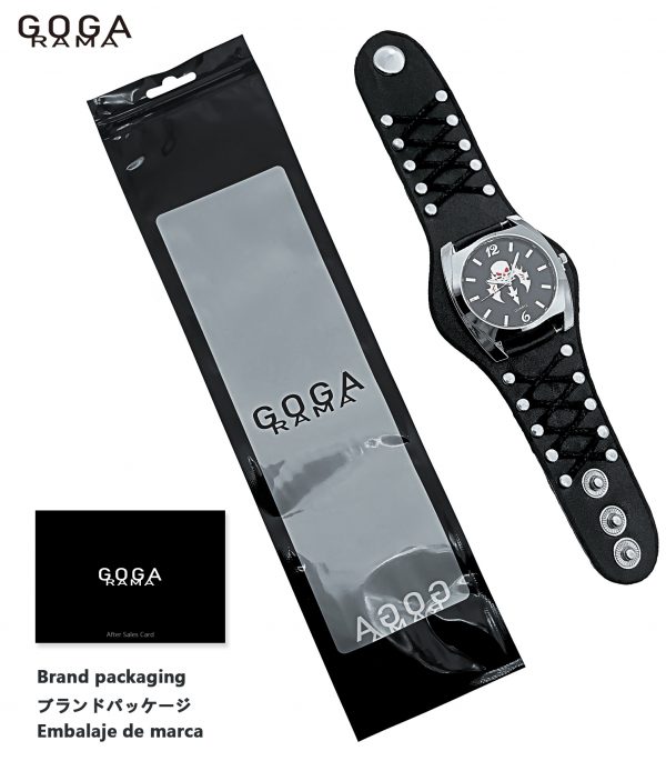 GOGARAMA Nightmare Before Christmas Numerals Button Leather Strap Skull Quartz Punk Wrist Watch for Men&Women Birthday Christmas Halloween Good Gifts - Image 3